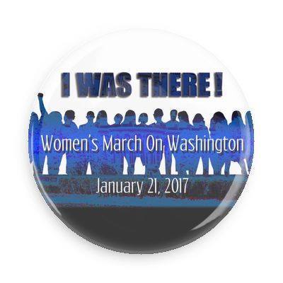 Women&#39;s March On Washington Souvenir Button (Blue &amp; Black)