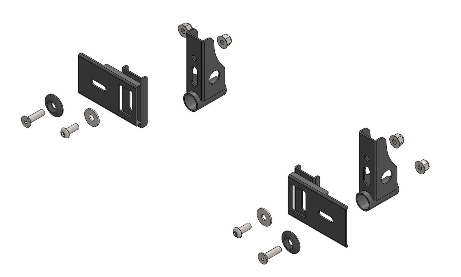 Achterbumper montage Set cpl (ID Engines)