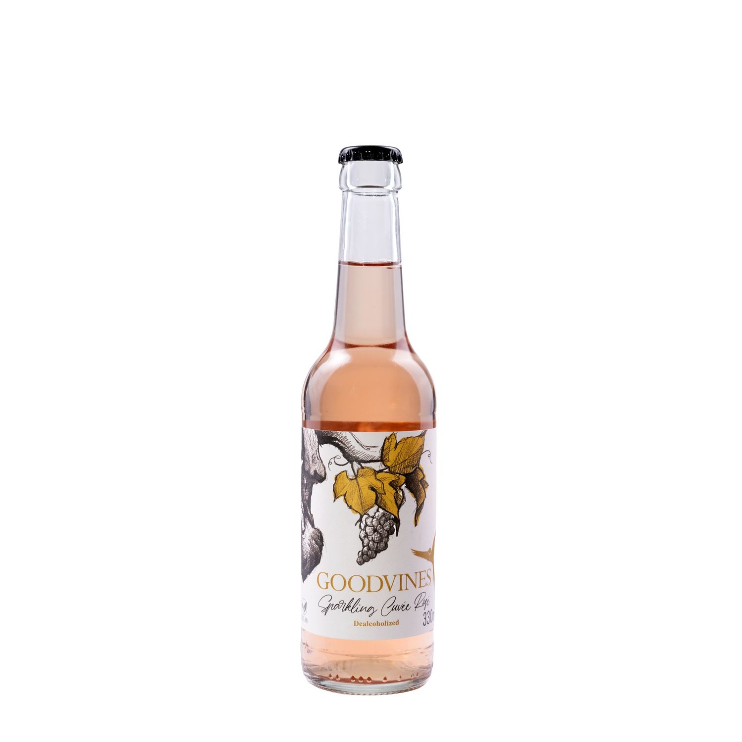 GOODVINES Sparkling Cuvée  ROSÉ - VEGAN HALAL 0,33l