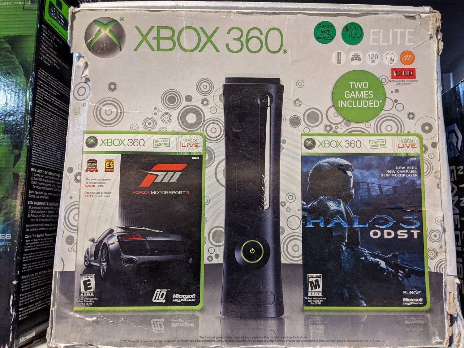 Microsoft Xbox 360 Original Elite 120GB (Black) (CIB - No Forza)