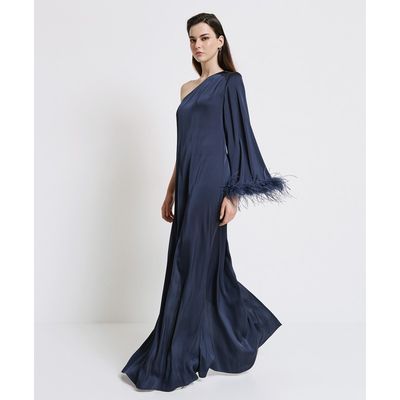 SUKIENKA ONE SHOULDER BLUE