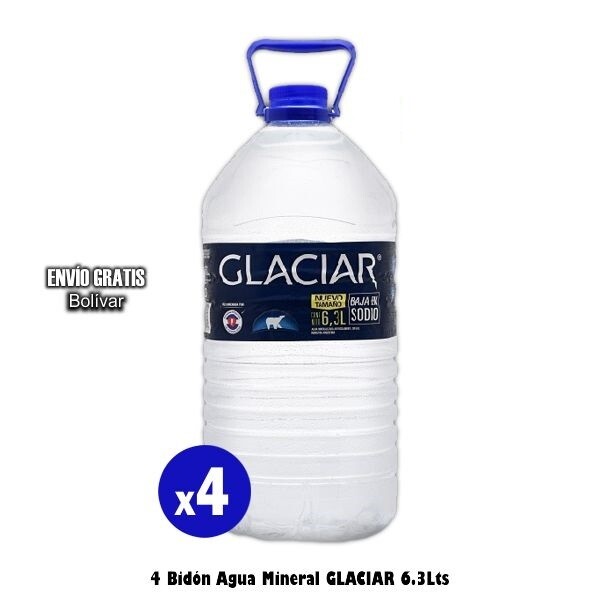 Glaciar Agua Mineral 6.3Lts x4