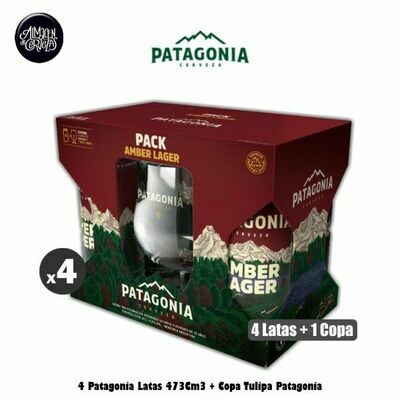 Pack 4 Latas Patagonia + 1 Copa Patagonia