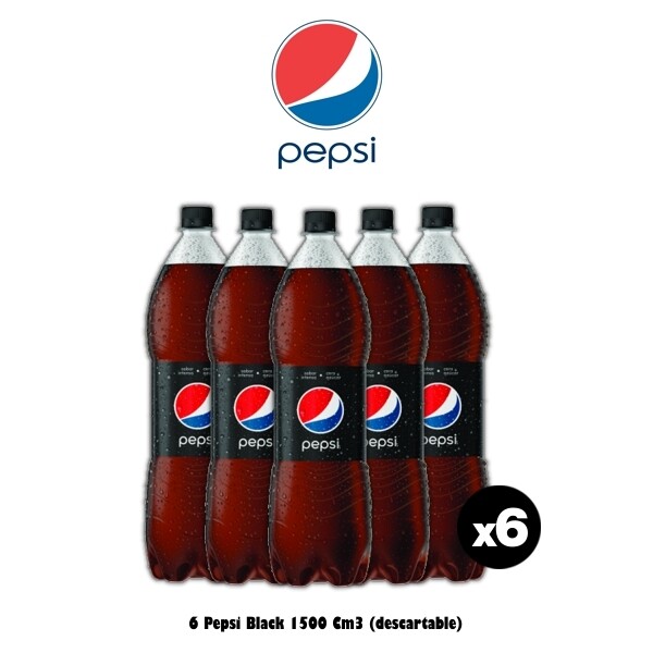 Pepsi Black o 7up Free (sin azúcar) 1500 x6