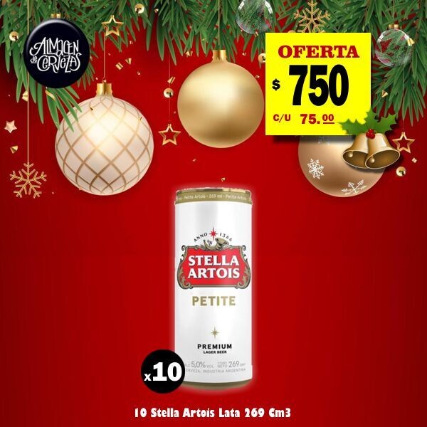 ESPECIAL NAVIDAD - 10 Stella Artois Lata 269Cm3. Op Express