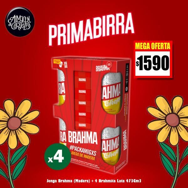 PRIMABIRRA - JENGA Brahma + 4 Latas Brahma