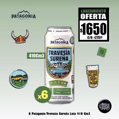 LANZAMIENTO - 6 Patagonia Travesía Sureña  Lata 410Cm3 - Almacén de Cervezas