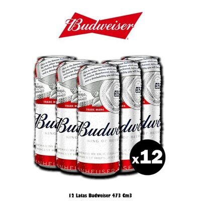 12 Budweiser Lata 473Cm3