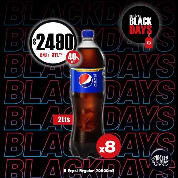 BLACKS DAYS - 8 Pepsi Regular 2Lts