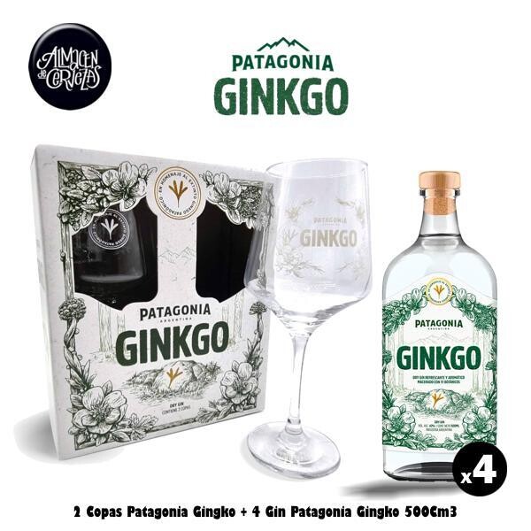 LANZAMIENTO- 2 Copas Gingko mas 4 Gin Patagonia Gingko 500xm3