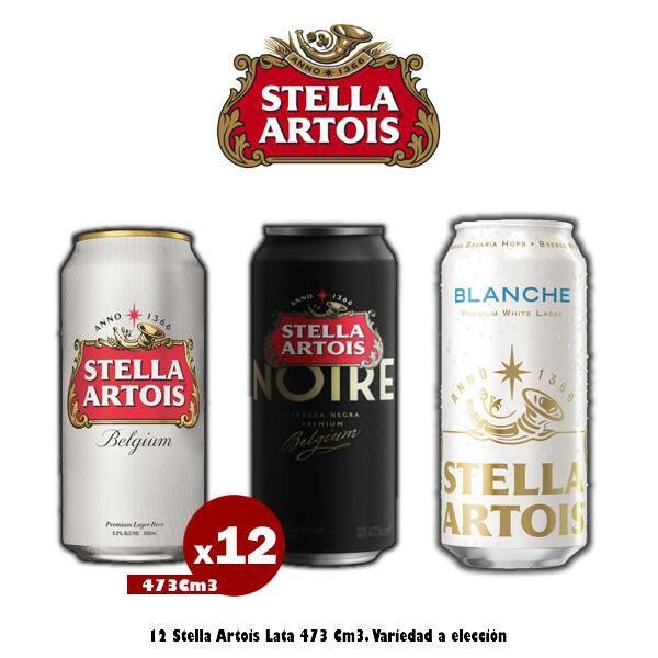 Lata Stella Artois 473Cm3 x12