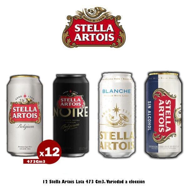 12 Lata Stella Artois 473Cm3