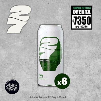 SUPER OFERTA - 6 Cerveza 27 Eazy Lata 473Cm3