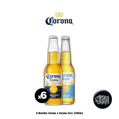 6 Cerveza Corona o Cero 330Cm3