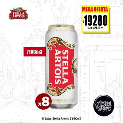 MEGA OFERTA - 8 Stella Artois Lata 710Cm3