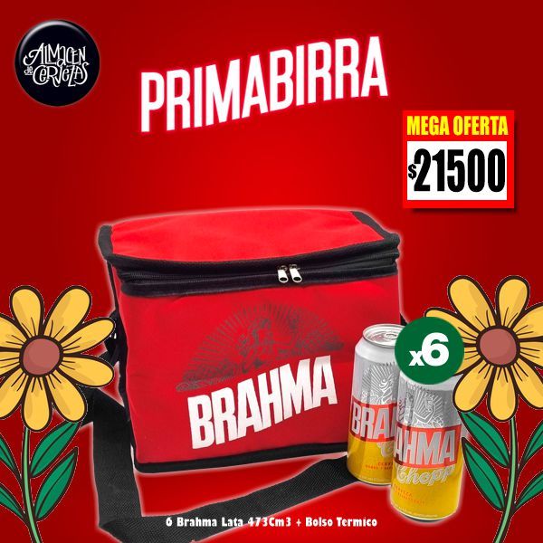 PRIMABIRRA - Conservadora Tela Brahma + 6 Brahma Lata 473Cm3