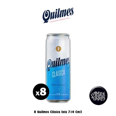 8 Quilmes Clásica Latón 710Cm3