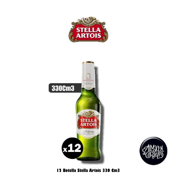 12 Stella Artois 330Cm3 Descartable.
