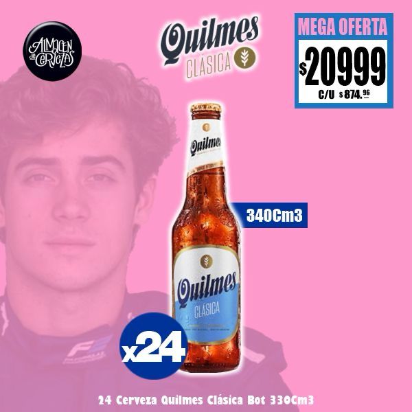 MEGA OFERTA - 24 Quilmes Clåsica 330Cm3 - Almacén de Cervezas