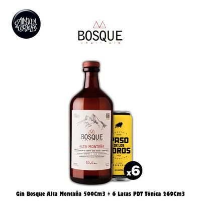 1 Gin Bosque Alta Montaña + 6 Latas PDT Tonica 269Cm3 GRATIS