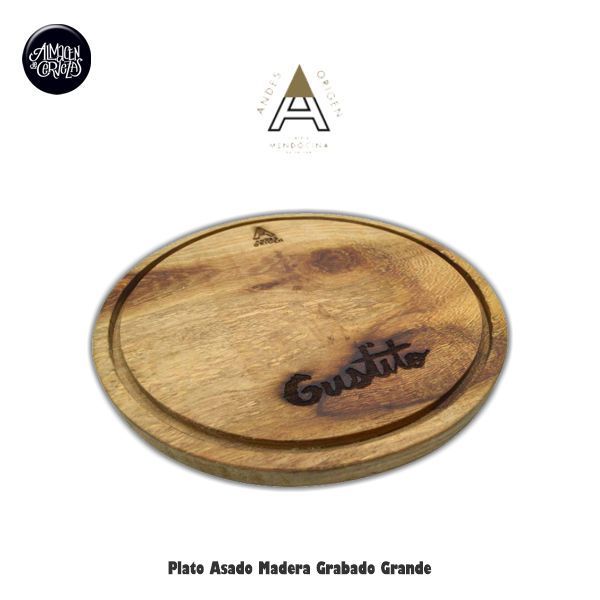 Plato Madera para Asado Andes Origen
