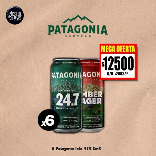 MEGA OFERTA - 6 Patagonia Lata 473 Cm3