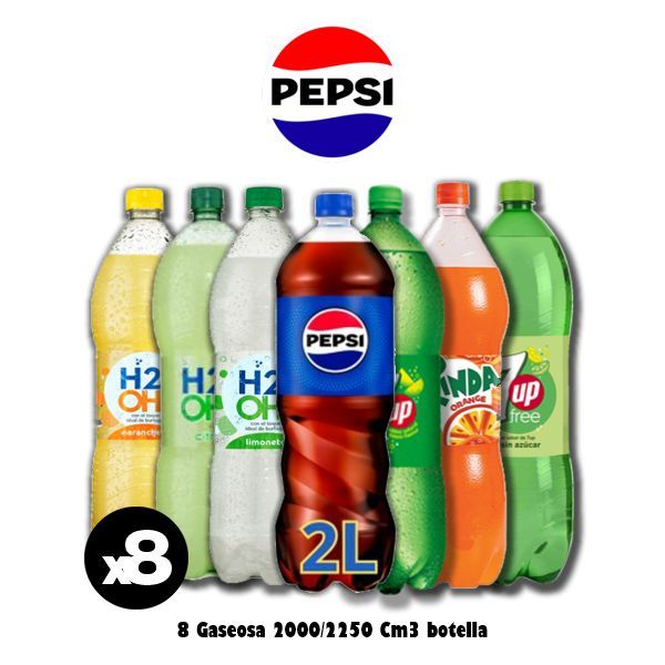 Gaseosas 2250/2000Cm3 x 8