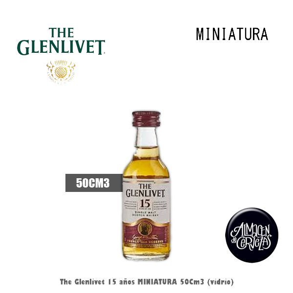 Glenlivet 15 años 50Cm3- MINIATURA.