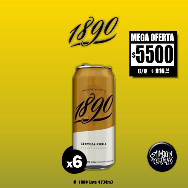 MEGA OFERTA - 6 Latas 1890 473Cm3