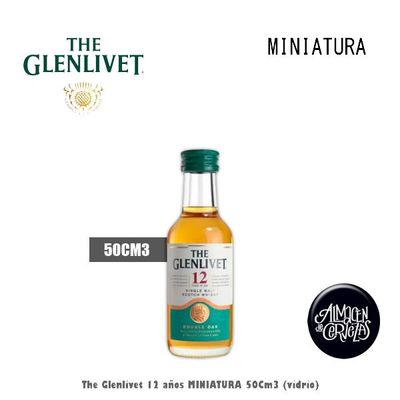 Glenlivet 12 años 50Cm3- MINIATURA.