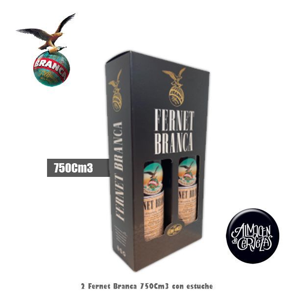 1 Fernet Branca 750Cm3 + 1 Branca Menta Con Estuche