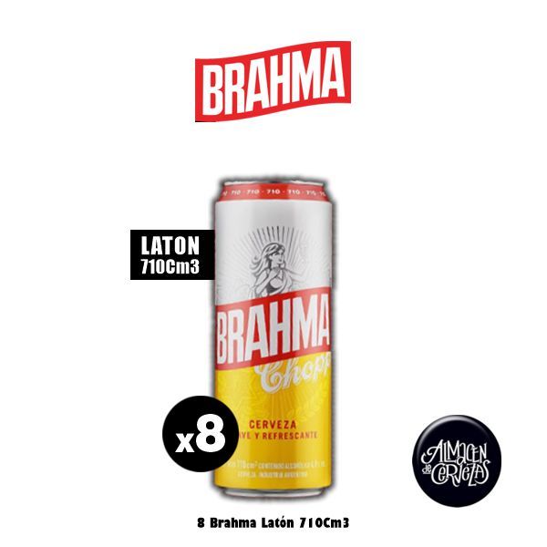 8 Latón cerveza Brahma 710 Cm3