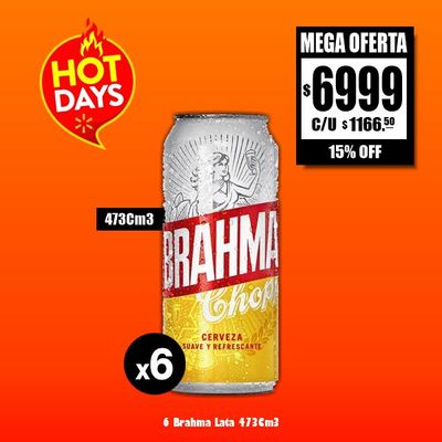 HOT DAYS - 6 Latas Brahma 473Cm3.