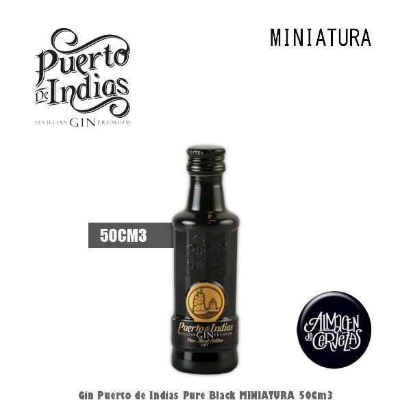 Gin Puerto de Indias Pure Black 50Cm3 - MINIATURA