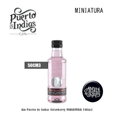 Gin Puerto de Indias Strawberry 50Cm3 - MINIATURA