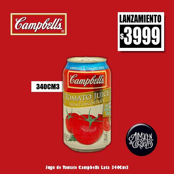 LANZAMIENTO - Jugo de Tomate Campbell´s Lata 340Cm3