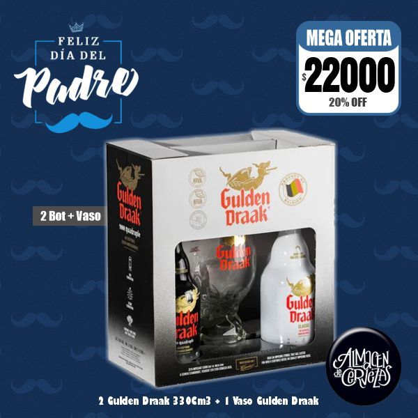 Día del Padre - 2 Gulden Draak + 1 Vaso Gulden