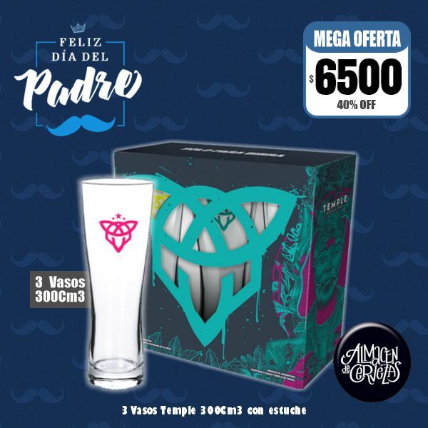 Día del Padre - 3 Vasos Temple (pack)