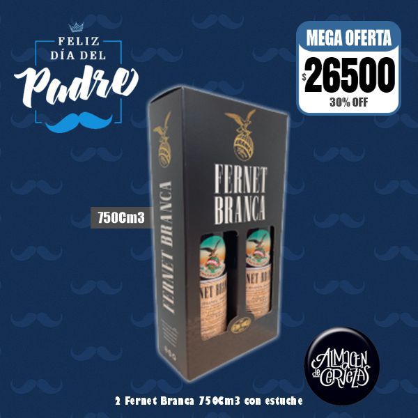 Día del Padre - 2 Fernet Branca 750Cm3 Con Estuche