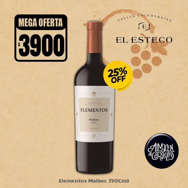 MEGA OFERΤA - Elementos Malbec 750Cm3