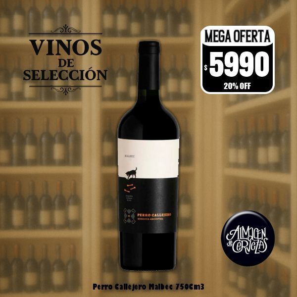 VINO DE SELECCION - Perro Callejero Blend Malbec 750Cm3