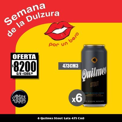 SEMANA DE LA DULZURA - 6 Quilmes Stout Lata 473Cm3