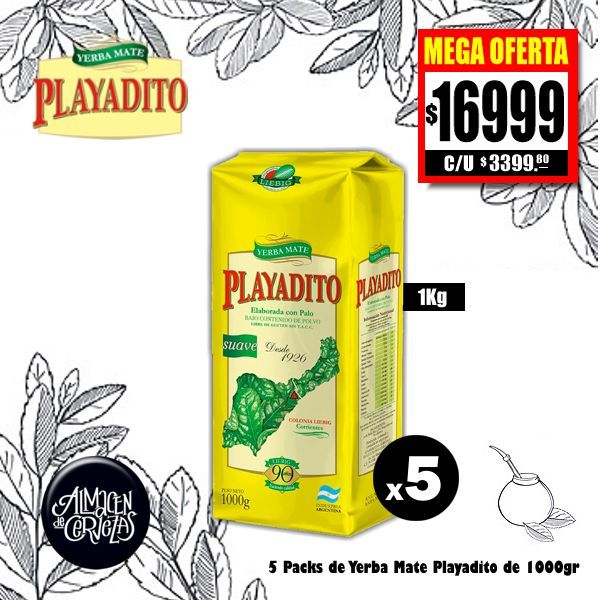 MEGA OFERTA - 5 Playadito 1Kg