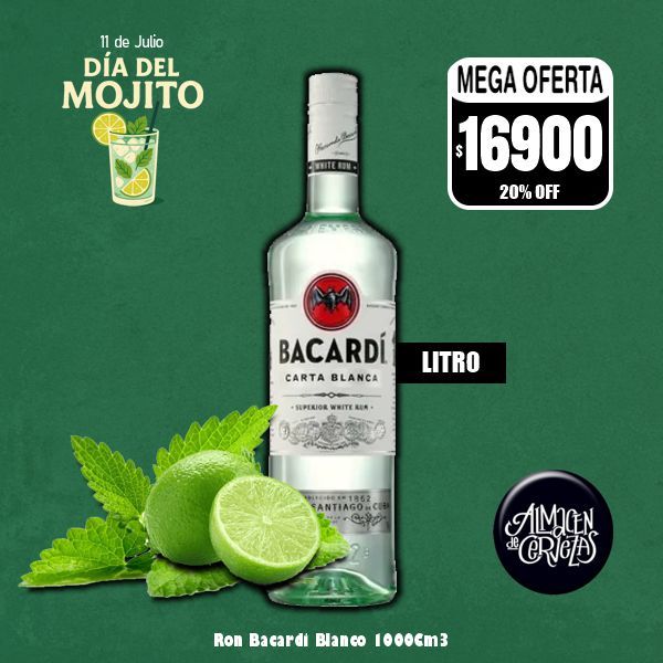 Día del Mojito  - Bacardi Carta Blanca LITRO