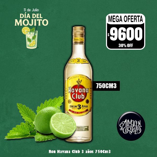 Día del Mojito - Ron Havana Club 3 años 750Cm3