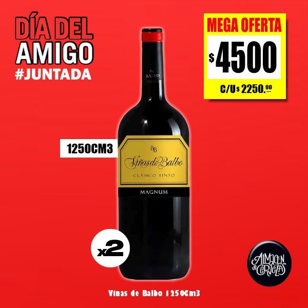DIA DEL AMIGO - 2 Viñas de Balbo Tinto 1250Cm3