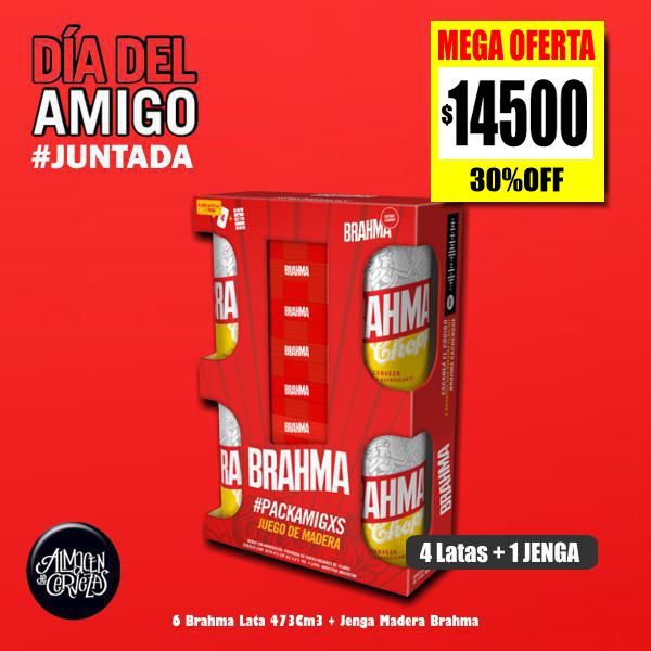 DIA DEL AMIGO - JENGA Brahma + 4 Latas Brahma