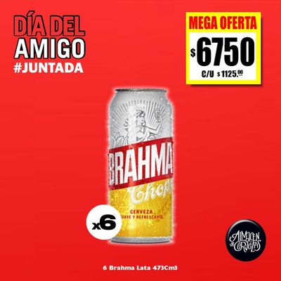 DIA DEL AMIGO - 6 Latas Brahma 473Cm3.