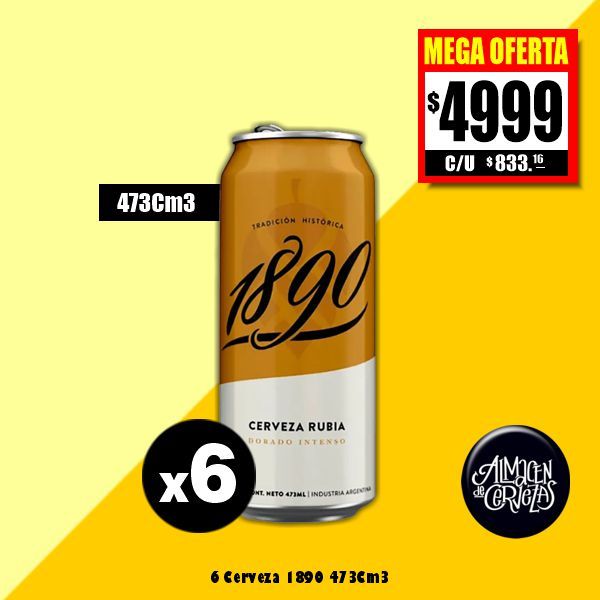 MEGA OFERTA - 6 Latas 1890 473Cm3