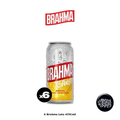 6 Latas Brahma 473Cm3.